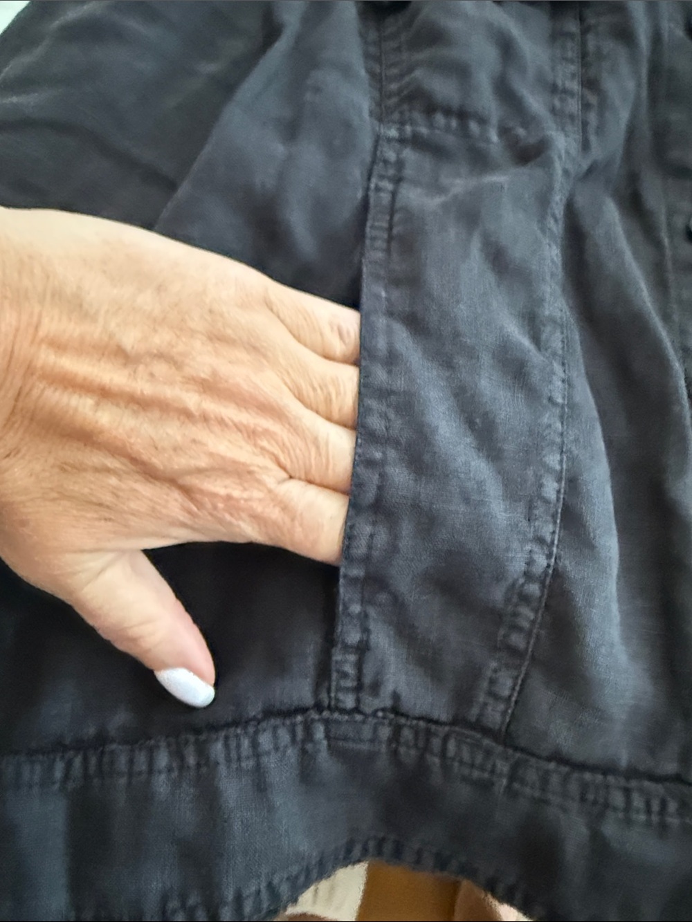Lulu-B Washed Black Linen Jacket - Picture 4 of 6